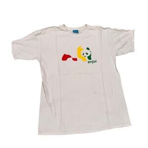 Vintage Enjoi Skateboards Panda Logo T-Shirt White Men’s Medium